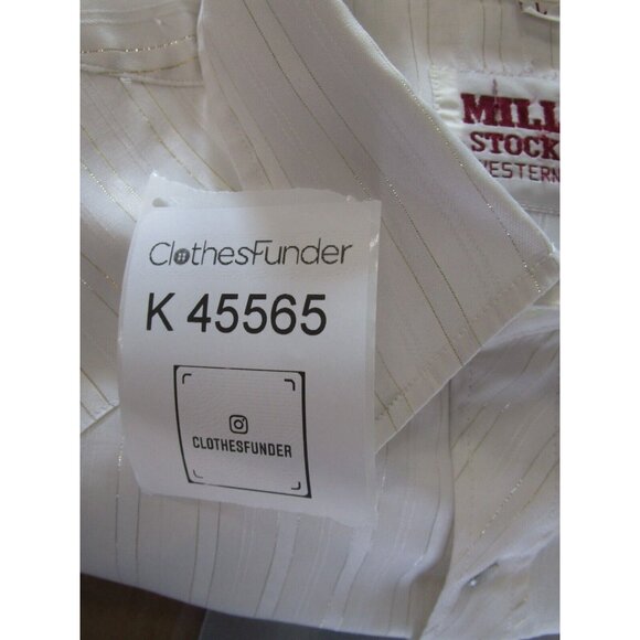 VINTAGE Miller Stockman Shirt Large Western Pearl Snap Rockabilly - Picture 10 of 10